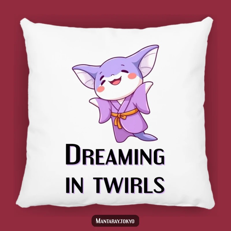Funny Kawaii Manta Ray Twirling Pillow: Comfort Meets Joyful Art