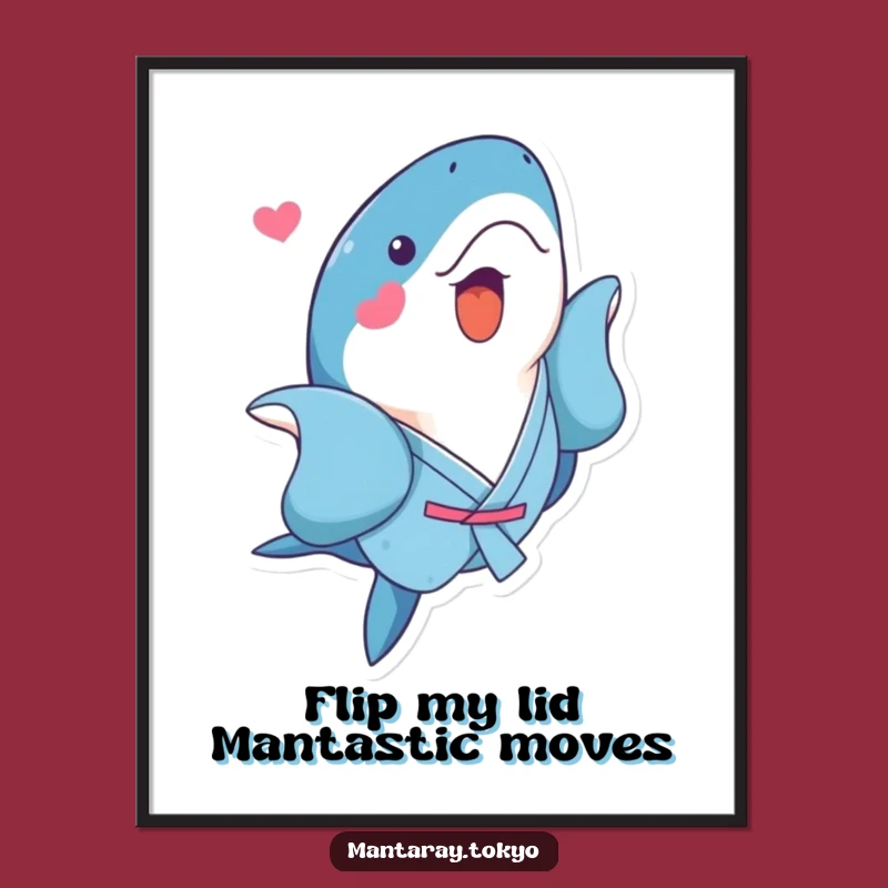 Free Printable Wall Art: Playful Manta Flip - Dynamic Downloadable Decor!