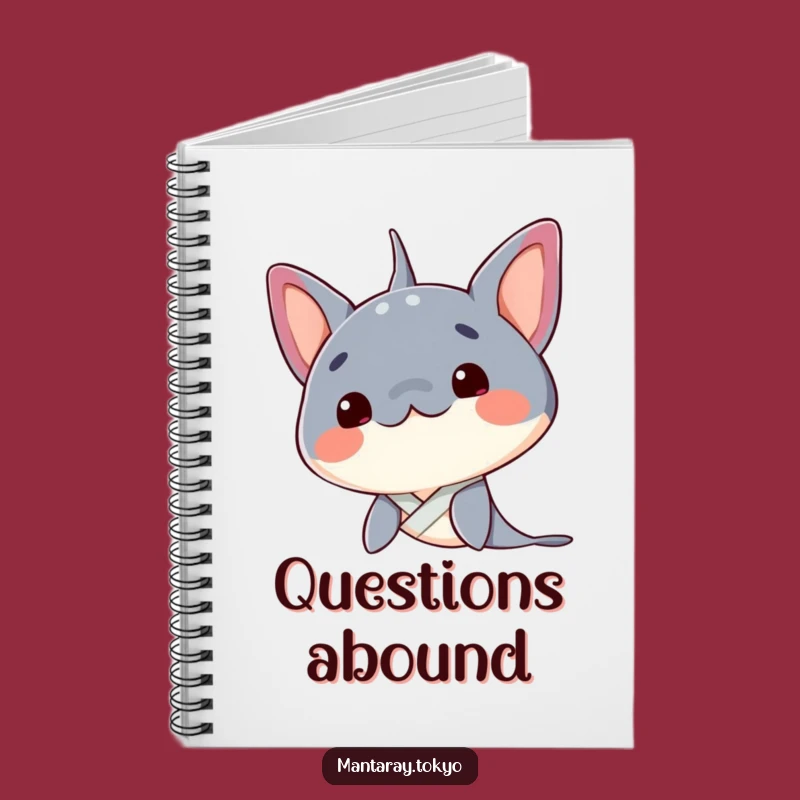 Funny Kawaii Manta Ray Curious Kimono Notebook - Journaling Gift