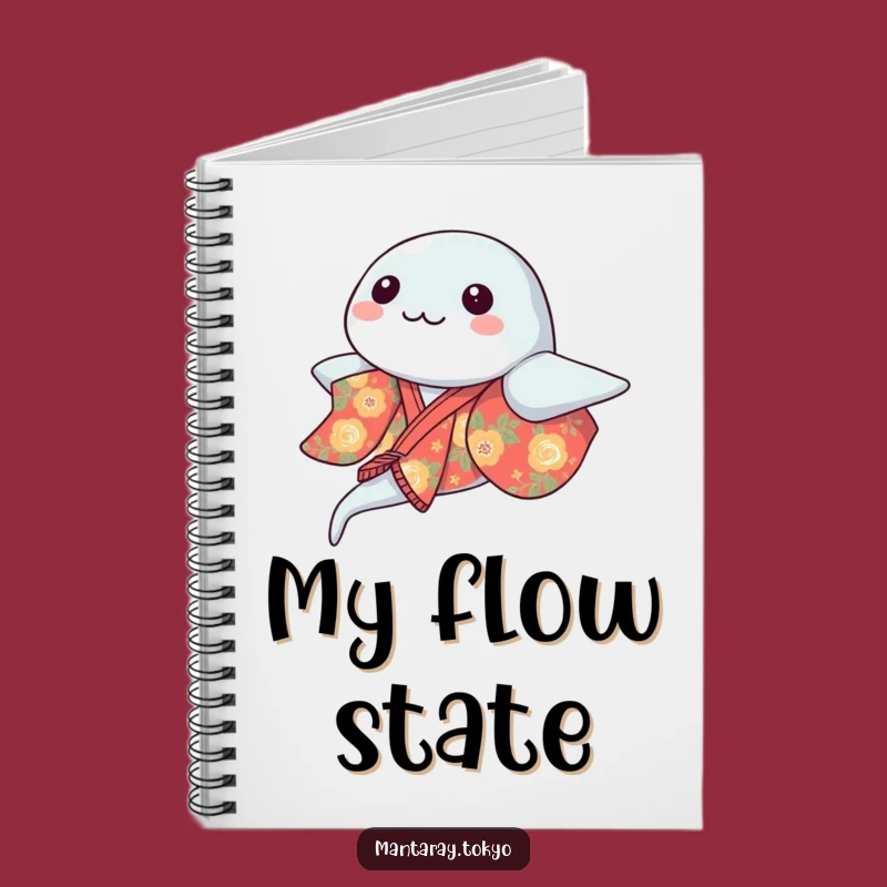 Funny Kawaii Manta Ray Kimono Notebook: Glider Journal, Perfect Humorous Gift for Writers