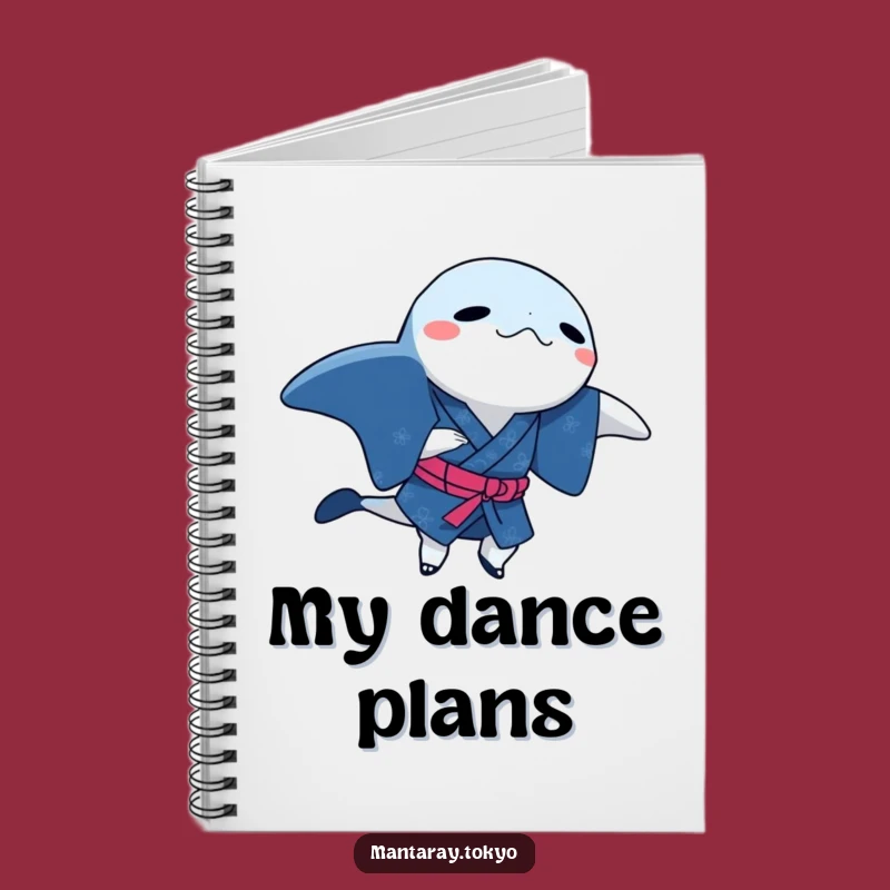 Funny Manta Ray Indigo Kimono Notebook: Dancing Step, Creative Humorous Gift