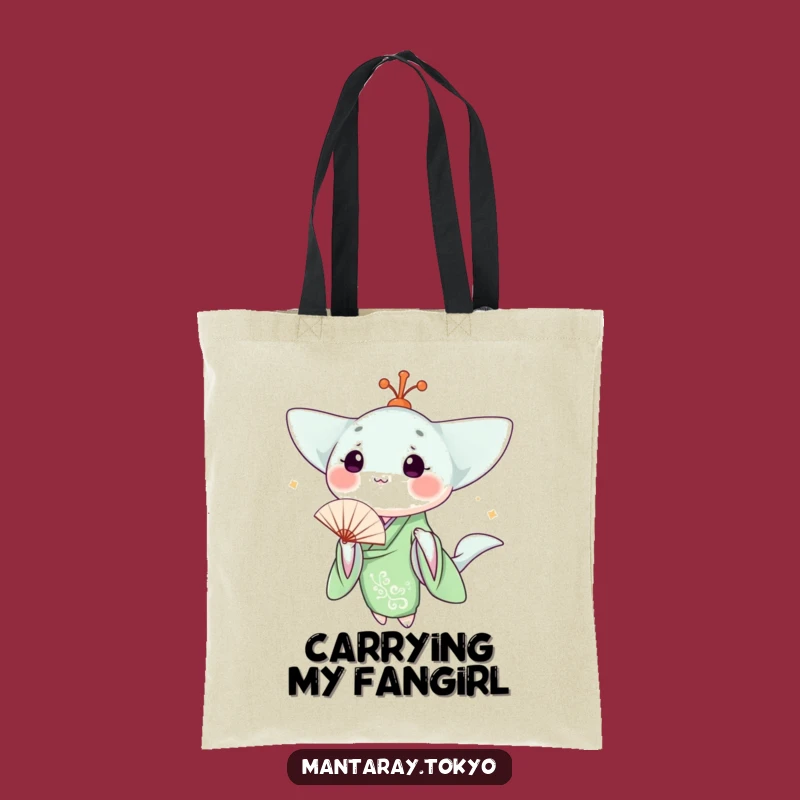 Funny Kawaii Manta Ray Kimono Tote Bag: Stylish & Humorous Carry-All